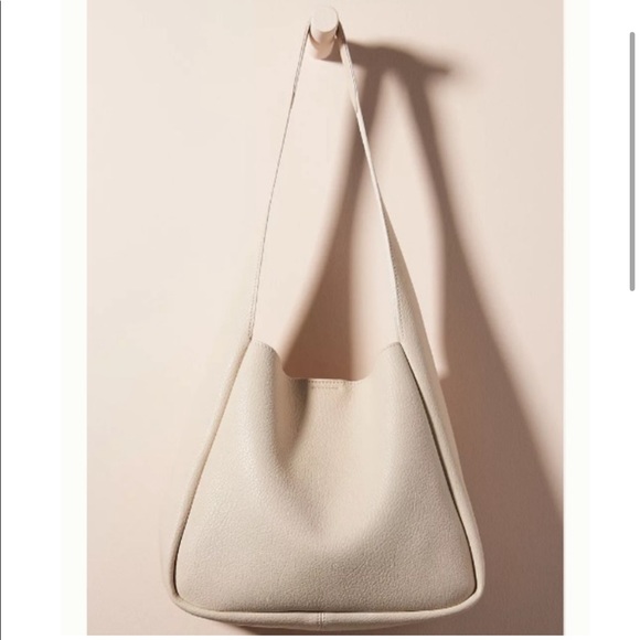 Anthropologie Handbags - Anthropologie Trish Faux Leather Tote Bag In Beige